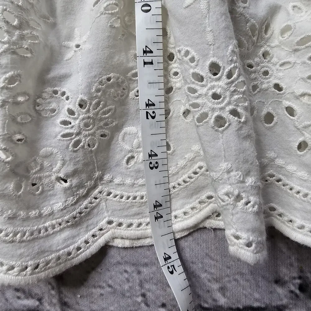 Justice 100% Cotton Eyelet Ruffle‎ Accent Maxi Dress Size 14